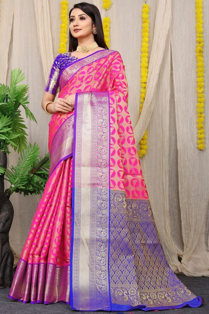 MS Kanan Chidiya By Manzar Kanchipuram Handloom Weaving Silk Sarees Wholesale Price In Surat